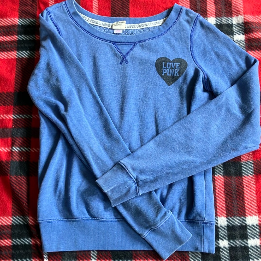 PINK Victoria's Secret Blue Sweatshirt